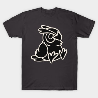 Lineart of Great Horned Owl T-Shirt